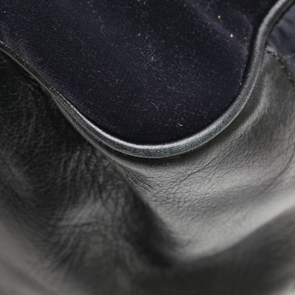 Emporio Armani Logo Boston Bag Navy Black Polyester Nylon Leather